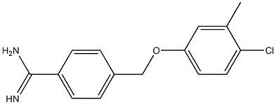 4-(4-chloro-3-methylphenoxymethyl)benzene-1-carboximidamide 结构式