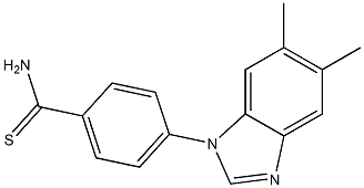4-(5,6-dimethyl-1H-1,3-benzodiazol-1-yl)benzene-1-carbothioamide 结构式