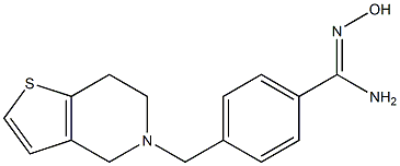 4-(6,7-dihydrothieno[3,2-c]pyridin-5(4H)-ylmethyl)-N'-hydroxybenzenecarboximidamide 结构式