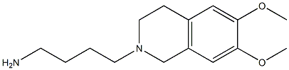 4-(6,7-dimethoxy-1,2,3,4-tetrahydroisoquinolin-2-yl)butan-1-amine 结构式