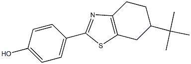4-(6-tert-butyl-4,5,6,7-tetrahydro-1,3-benzothiazol-2-yl)phenol 结构式
