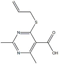 4-(allylthio)-2,6-dimethylpyrimidine-5-carboxylic acid 结构式