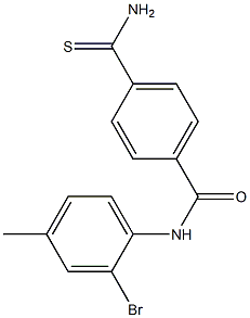 4-(aminocarbonothioyl)-N-(2-bromo-4-methylphenyl)benzamide 结构式