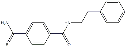 4-(aminocarbonothioyl)-N-(2-phenylethyl)benzamide 结构式