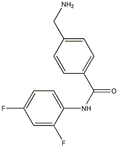 4-(aminomethyl)-N-(2,4-difluorophenyl)benzamide 结构式