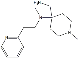 4-(aminomethyl)-N,1-dimethyl-N-[2-(pyridin-2-yl)ethyl]piperidin-4-amine 结构式