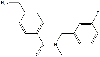 4-(aminomethyl)-N-[(3-fluorophenyl)methyl]-N-methylbenzamide 结构式