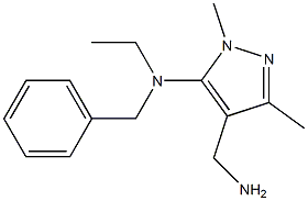 4-(aminomethyl)-N-benzyl-N-ethyl-1,3-dimethyl-1H-pyrazol-5-amine 结构式