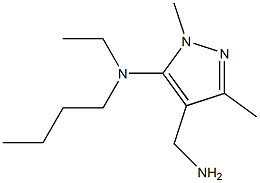 4-(aminomethyl)-N-butyl-N-ethyl-1,3-dimethyl-1H-pyrazol-5-amine 结构式