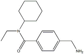 4-(aminomethyl)-N-cyclohexyl-N-ethylbenzamide 结构式