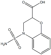 4-(aminosulfonyl)-3,4-dihydro-2H-1,4-benzoxazine-2-carboxylic acid 结构式