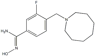 4-(azocan-1-ylmethyl)-3-fluoro-N'-hydroxybenzene-1-carboximidamide 结构式