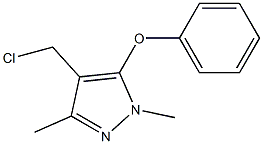 4-(chloromethyl)-1,3-dimethyl-5-phenoxy-1H-pyrazole 结构式