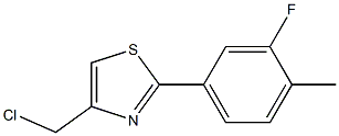 4-(chloromethyl)-2-(3-fluoro-4-methylphenyl)-1,3-thiazole 结构式