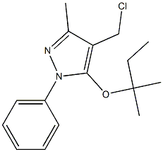4-(chloromethyl)-3-methyl-5-[(2-methylbutan-2-yl)oxy]-1-phenyl-1H-pyrazole 结构式