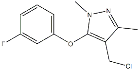 4-(chloromethyl)-5-(3-fluorophenoxy)-1,3-dimethyl-1H-pyrazole 结构式