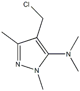 4-(chloromethyl)-N,N,1,3-tetramethyl-1H-pyrazol-5-amine 结构式