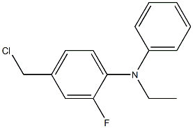 4-(chloromethyl)-N-ethyl-2-fluoro-N-phenylaniline 结构式