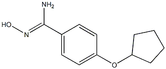 4-(cyclopentyloxy)-N'-hydroxybenzenecarboximidamide 结构式