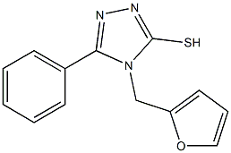 4-(furan-2-ylmethyl)-5-phenyl-4H-1,2,4-triazole-3-thiol 结构式