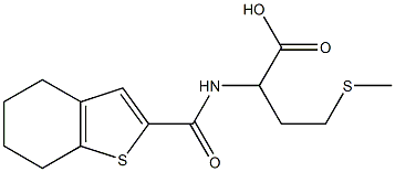 4-(methylsulfanyl)-2-(4,5,6,7-tetrahydro-1-benzothiophen-2-ylformamido)butanoic acid 结构式