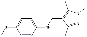 4-(methylsulfanyl)-N-[(1,3,5-trimethyl-1H-pyrazol-4-yl)methyl]aniline 结构式