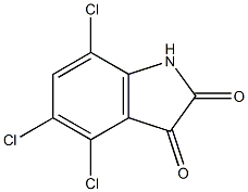 4,5,7-trichloro-1H-indole-2,3-dione 结构式