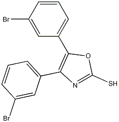 4,5-bis(3-bromophenyl)-1,3-oxazole-2-thiol 结构式