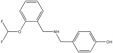 4-[({[2-(difluoromethoxy)phenyl]methyl}amino)methyl]phenol 结构式