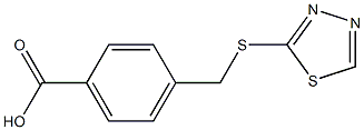 4-[(1,3,4-thiadiazol-2-ylthio)methyl]benzoic acid 结构式