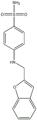 4-[(1-benzofuran-2-ylmethyl)amino]benzene-1-sulfonamide 结构式