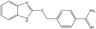 4-[(1H-1,3-benzodiazol-2-ylsulfanyl)methyl]benzene-1-carboximidamide 结构式