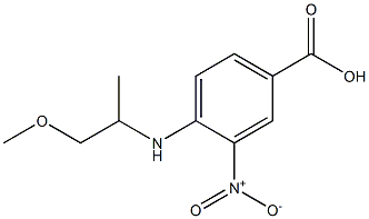 4-[(1-methoxypropan-2-yl)amino]-3-nitrobenzoic acid 结构式