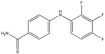 4-[(2,3,4-trifluorophenyl)amino]benzene-1-carbothioamide 结构式