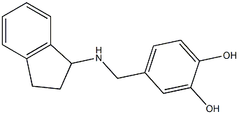 4-[(2,3-dihydro-1H-inden-1-ylamino)methyl]benzene-1,2-diol 结构式