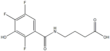 4-[(2,4,5-trifluoro-3-hydroxyphenyl)formamido]butanoic acid 结构式