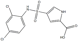 4-[(2,4-dichlorophenyl)sulfamoyl]-1H-pyrrole-2-carboxylic acid 结构式