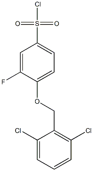 4-[(2,6-dichlorophenyl)methoxy]-3-fluorobenzene-1-sulfonyl chloride 结构式