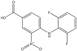 4-[(2,6-difluorophenyl)amino]-3-nitrobenzoic acid 结构式