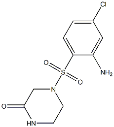 4-[(2-amino-4-chlorobenzene)sulfonyl]piperazin-2-one 结构式