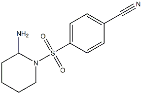 4-[(2-aminopiperidine-1-)sulfonyl]benzonitrile 结构式