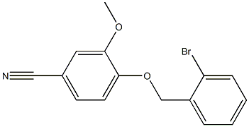 4-[(2-bromobenzyl)oxy]-3-methoxybenzonitrile 结构式