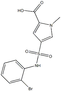 4-[(2-bromophenyl)sulfamoyl]-1-methyl-1H-pyrrole-2-carboxylic acid 结构式