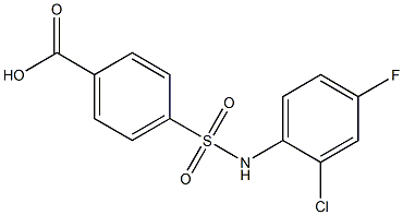 4-[(2-chloro-4-fluorophenyl)sulfamoyl]benzoic acid 结构式