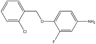 4-[(2-chlorophenyl)methoxy]-3-fluoroaniline 结构式