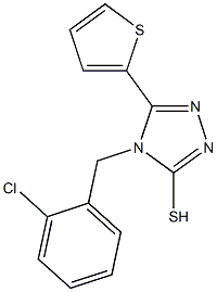 4-[(2-chlorophenyl)methyl]-5-(thiophen-2-yl)-4H-1,2,4-triazole-3-thiol 结构式