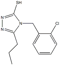 4-[(2-chlorophenyl)methyl]-5-propyl-4H-1,2,4-triazole-3-thiol 结构式