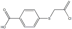 4-[(2-chloroprop-2-en-1-yl)sulfanyl]benzoic acid 结构式