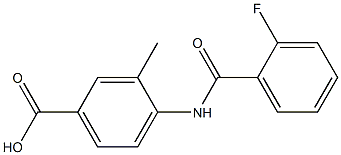 4-[(2-fluorobenzoyl)amino]-3-methylbenzoic acid 结构式