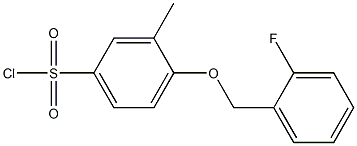 4-[(2-fluorophenyl)methoxy]-3-methylbenzene-1-sulfonyl chloride 结构式